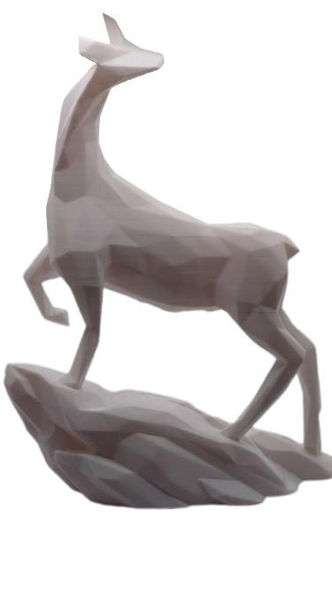 Cheval low-poly impression 3D sur mesure