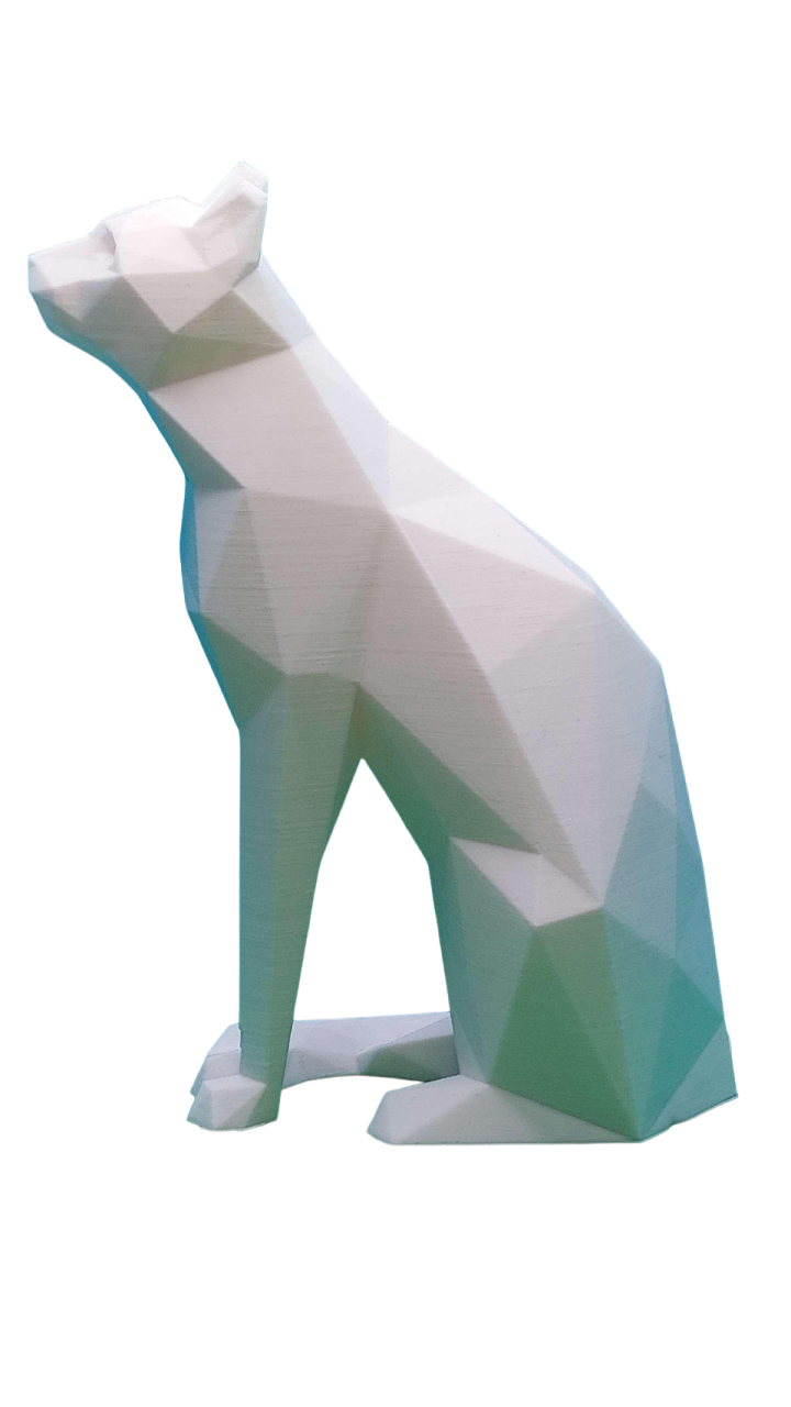 Loup low-poly imprimé en 3D - Maker's Arca 3D