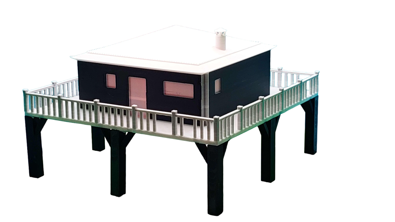 Cabane tchanquée du Bassin d'Arcachon miniature impression 3D