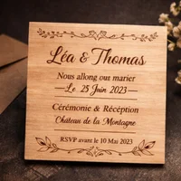 Faire-part gravé au laser