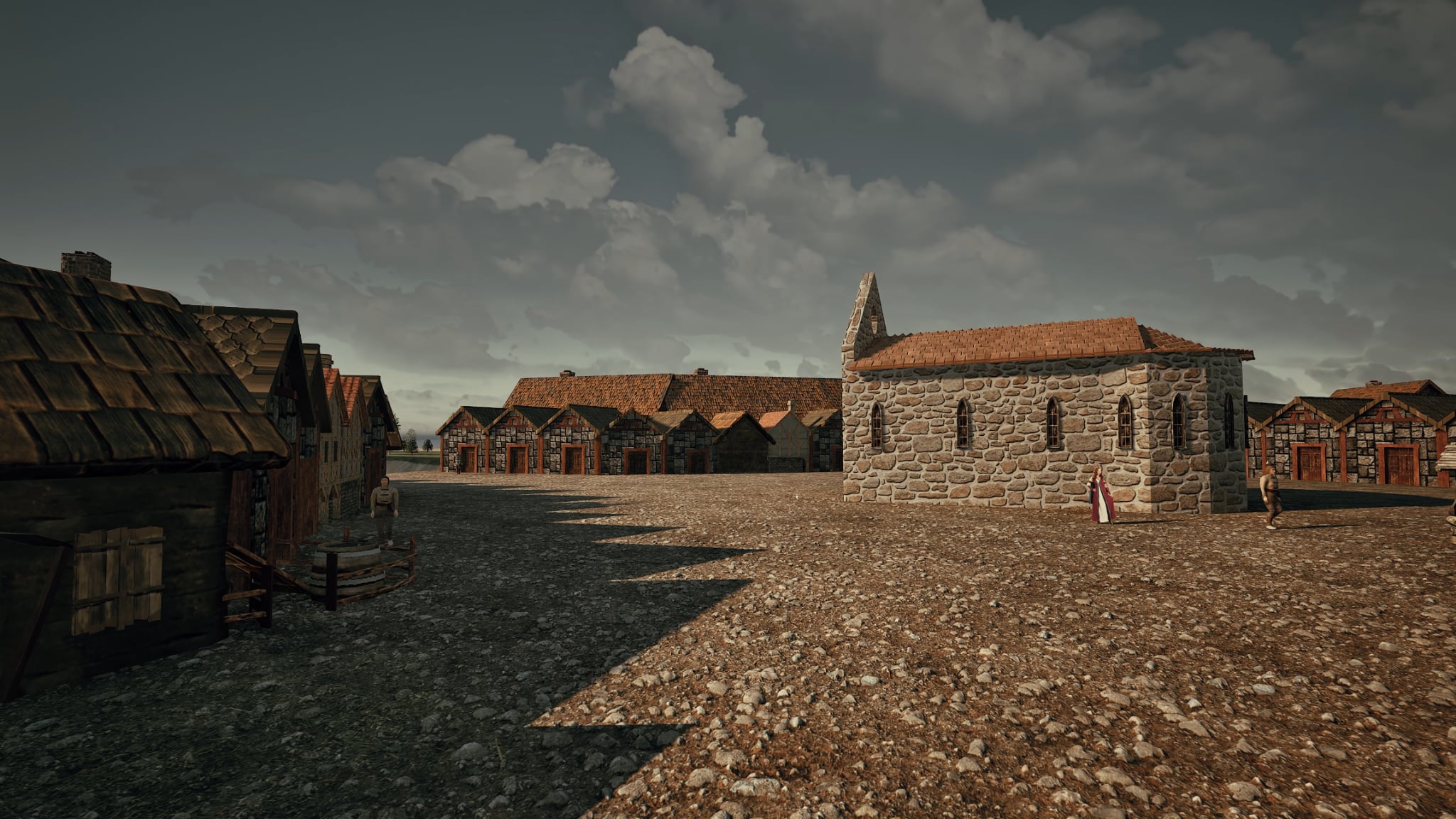 Village médiéval 3D